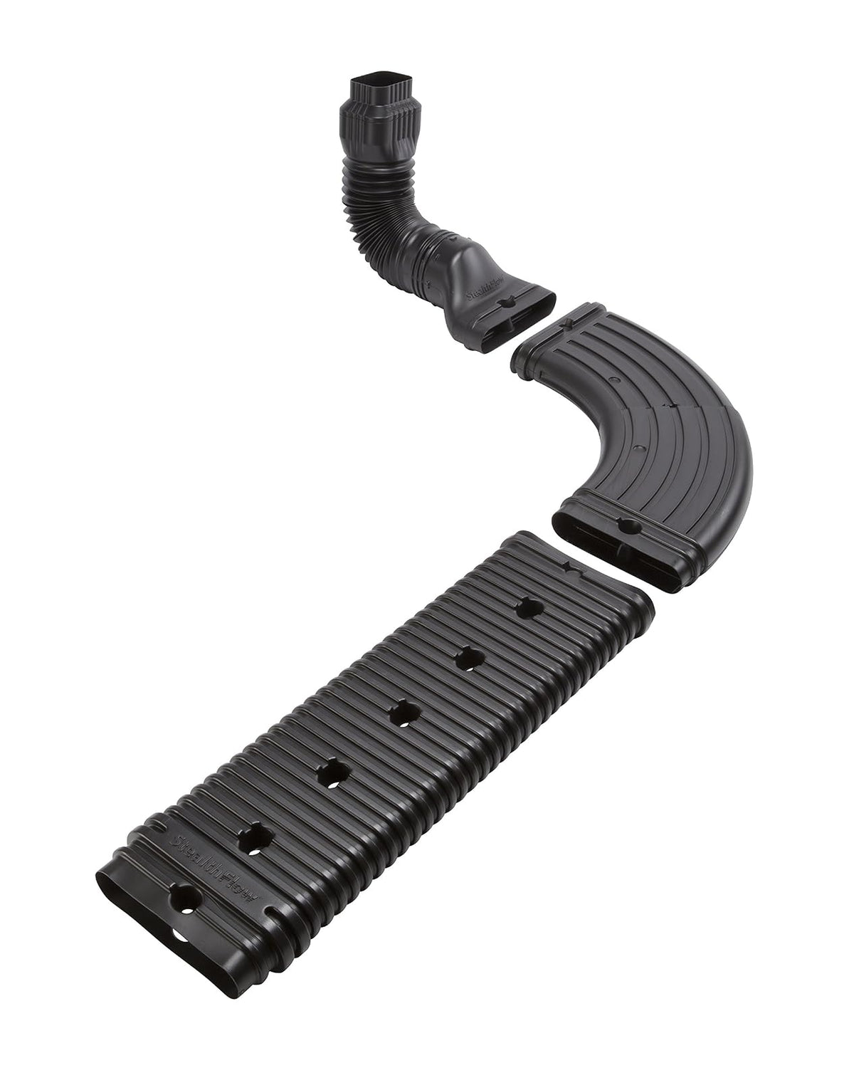 StealthFlow 4631 - Codo ajustable, 1 unidad (paquete de 1), color negro