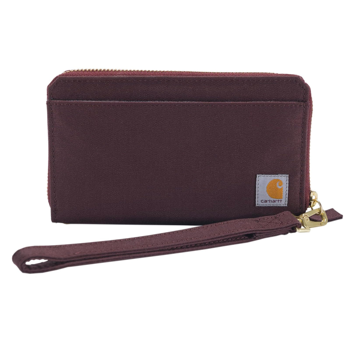Carhartt - Carteras planas de lona para mujer, Embrague plano de pato de nailon (vino profundo), Talla única