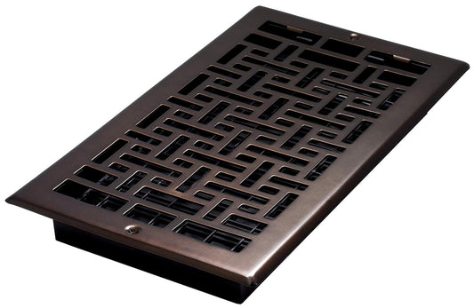 Decor Grates AJL612W-RB - Registro de pared oriental, 6 x 12 pulgadas, acabado en bronce frotado