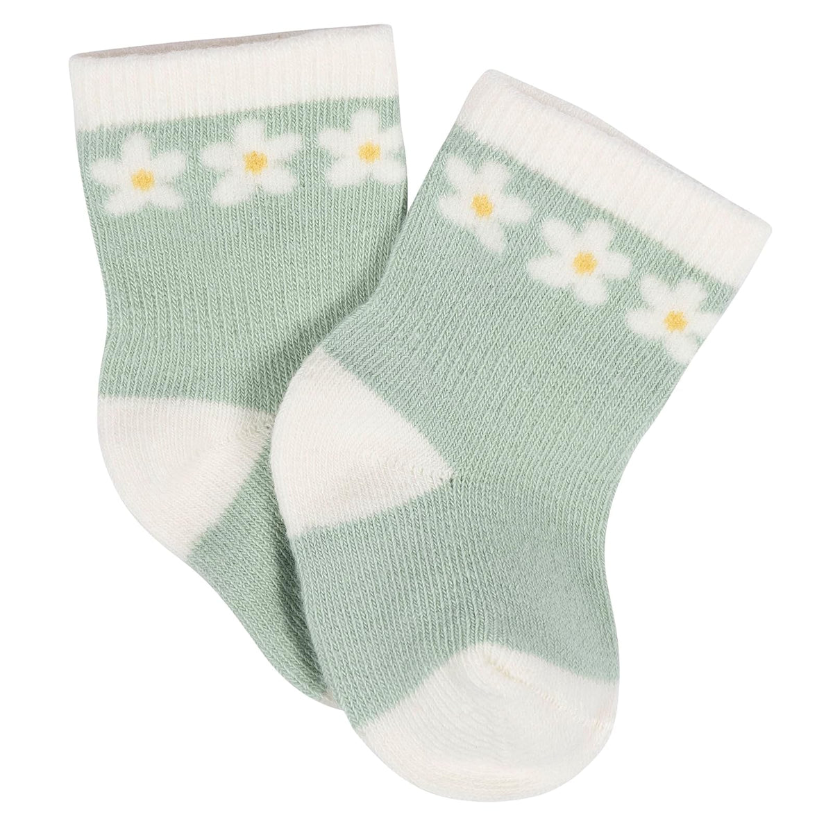 Gerber 8-pair Wiggle-proof Sock Calcetines a prueba de enredos Unisex bebé