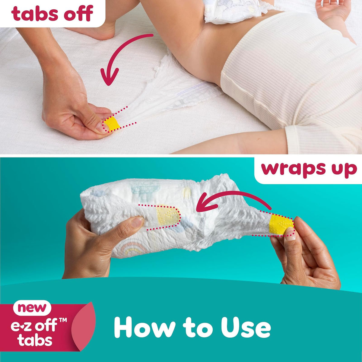 Pampers Swaddlers 360 Pañales tamaño 3, 70 unidades, pañales desechables