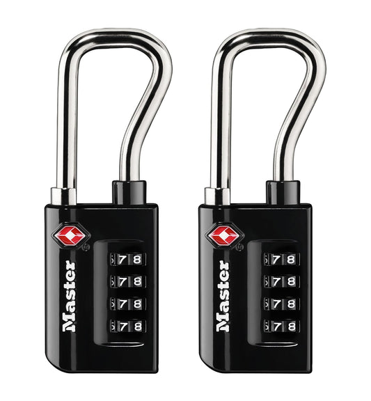 Master Lock Candado de combinación numérica para equipaje, aceptado por TSA, reconfigurable, puedes configurarlo tú mismo, Numérico, Paquete de 2
