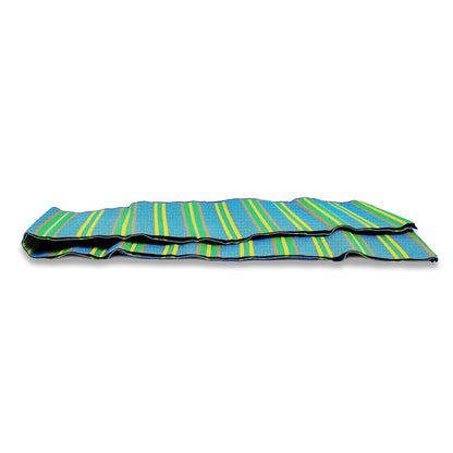 Camco - Tapete con Correa, diseño de Rayas, Azul y Verde, 72" x 108"