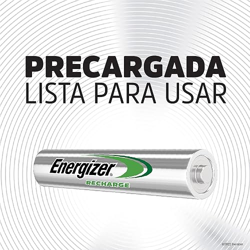 Energizer - Pilas Recargables AAA Recharge Universal 700 mAh, Paquete de 4 | Tecnología NiMH para juguetes, controles remotos, gadgets y dispositivos de uso frecuente.