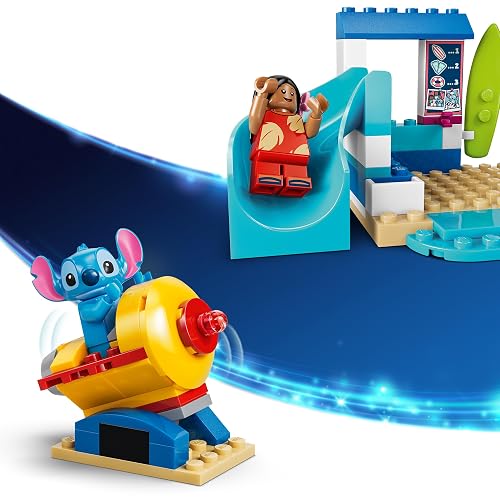 LEGO | Disney Diversión en la Playa con Lilo y Stitch – Set de Construcción de Juguetes – Juego Imaginativo con los Personajes Disney Lilo y Stitch – Desde 4 Años – 43280