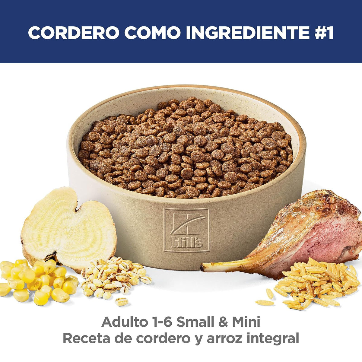 Hill's Science Diet Small Mini Croquetas para Perro Adulto Cordero 2Kg | Croquetas Hill's para perro, cordero real, razas pequeñas, digestión saludable, sistema inmunológico fuerte