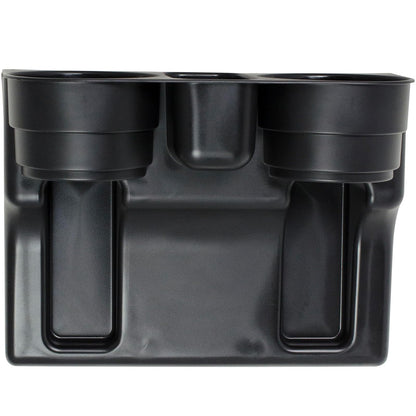 Custom Accessories 91125 Soporte de Cuña para Asiento Negro | Construcción de plástico duradero, se adapta a latas y botellas de tamaño regular, fácil instalación de asiento y consola