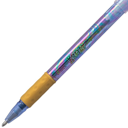Pentel Arts Krazy Pop - Bolígrafo de gel iridiscente (1,0 mm), tinta surtida (Xc/BD/CP/DG), 4 unidades (K91PABP4M3)