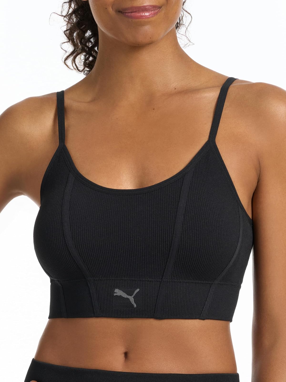 PUMA Brasier Deportivo sin Costuras Paquete de 2 - XL - Blanco - Negro