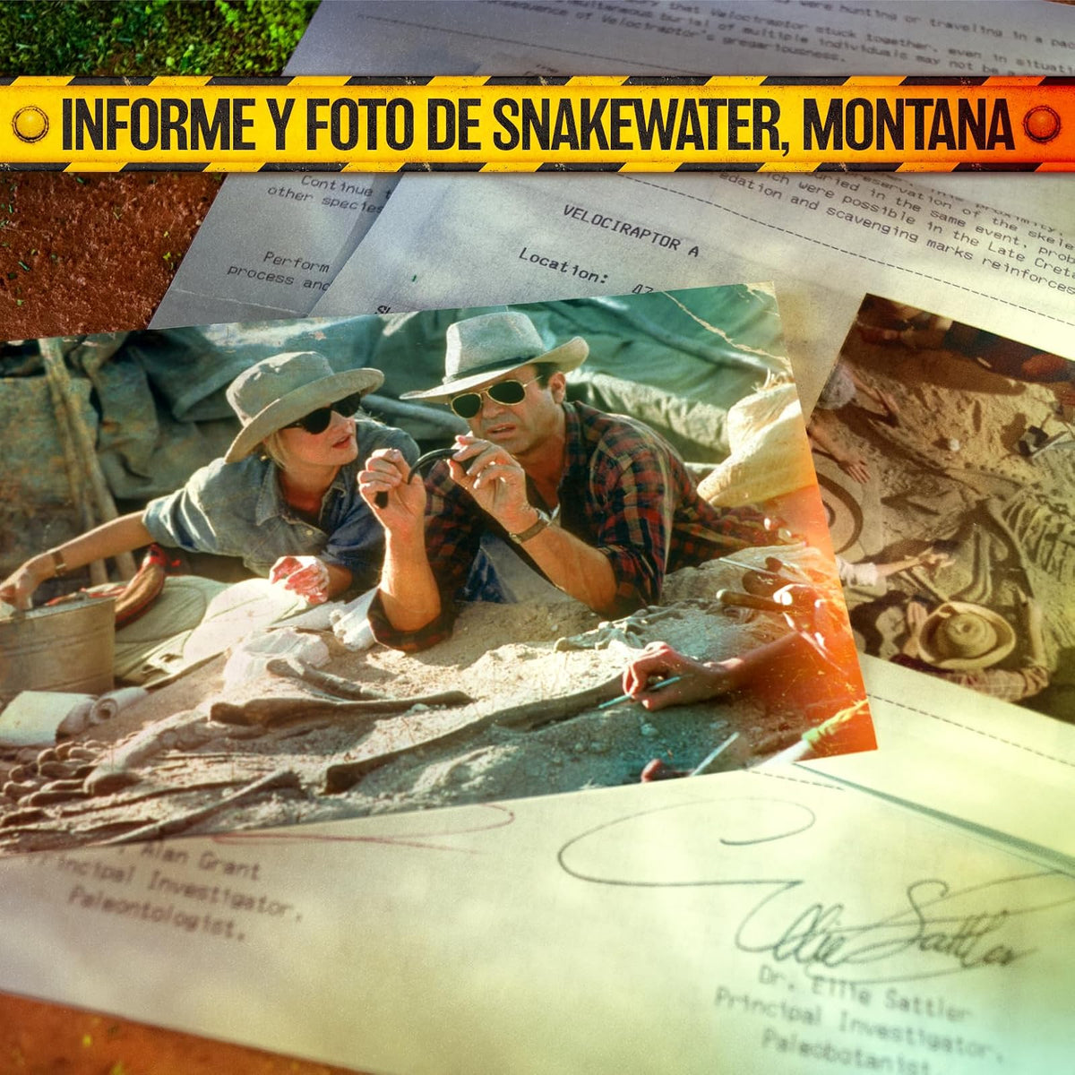 Doctor Collector: Jurassic Park – Kit de Recuerdos Perdidos – Juego de 21 Piezas, Caja de Lata Coleccionable, Accesorios de películas, Fotos, mapas y Recuerdos con Licencia