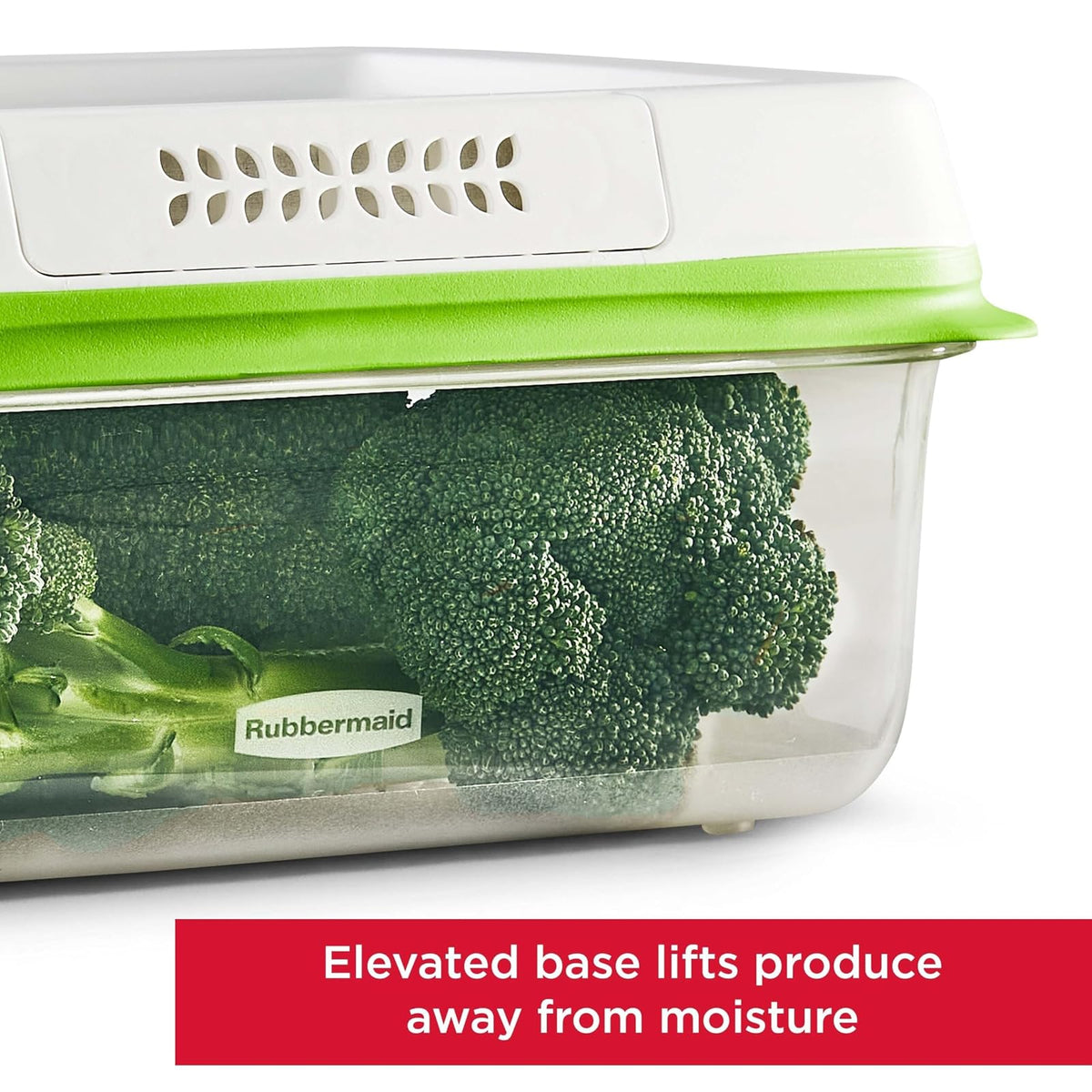 Rubbermaid FreshWorks Produce Saver, contenedores de almacenamiento medianos y grandes, juego de 8 piezas, transparente