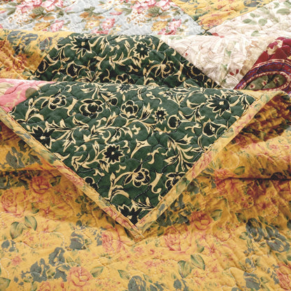 Greenland Home Antique Chic 100% algodón Manta Decorativa Patchwork auténtico, Tamaño 152 x 127 cm, Multicolor