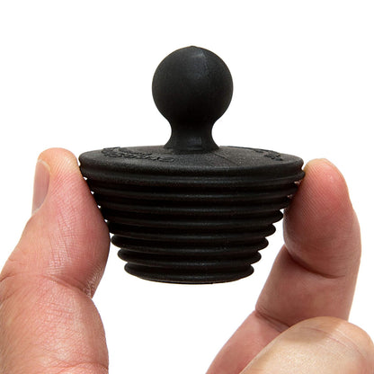 StopShroom - Juego de 2 Tapones universales para desagües de Lavabo de Tina y baño, Enchufe Negro, 2 Unidades