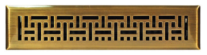 Accord amfrabb212 Piso registro con diseño de mimbre, medidas (30,5 x 30,5 cm (apertura de conducto de 2 pulgadas), color latón envejecido