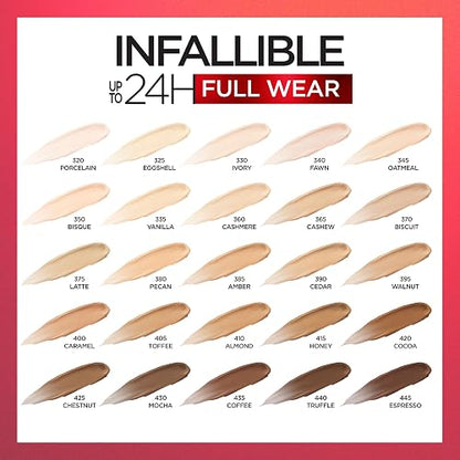 L'Oreal Paris - Corrector Cosmetics Infallible Full Wear, Tipo Bizcocho, 0.33 Onzas Líquidas