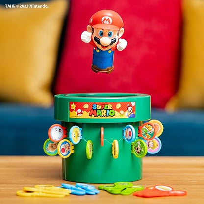 TOMY Pop Up Super Mario - Juego para niños, Juguetes de Super Mario y Juegos Familiares para la Noche de Juegos para niños, Juegos de Mesa e Ideas de Navidad para niños a Partir de 4 años