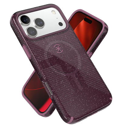 Speck CandyShell Grip Funda para iPhone 17 Compatible con MagSafe - iPhone 17 Pro Max - Púrpura