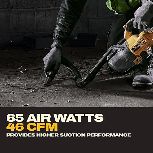 DEWALT Aspiradora de Mano Inalámbrica en Seco, 20V Máx., DCV501HB, con Filtro HEPA