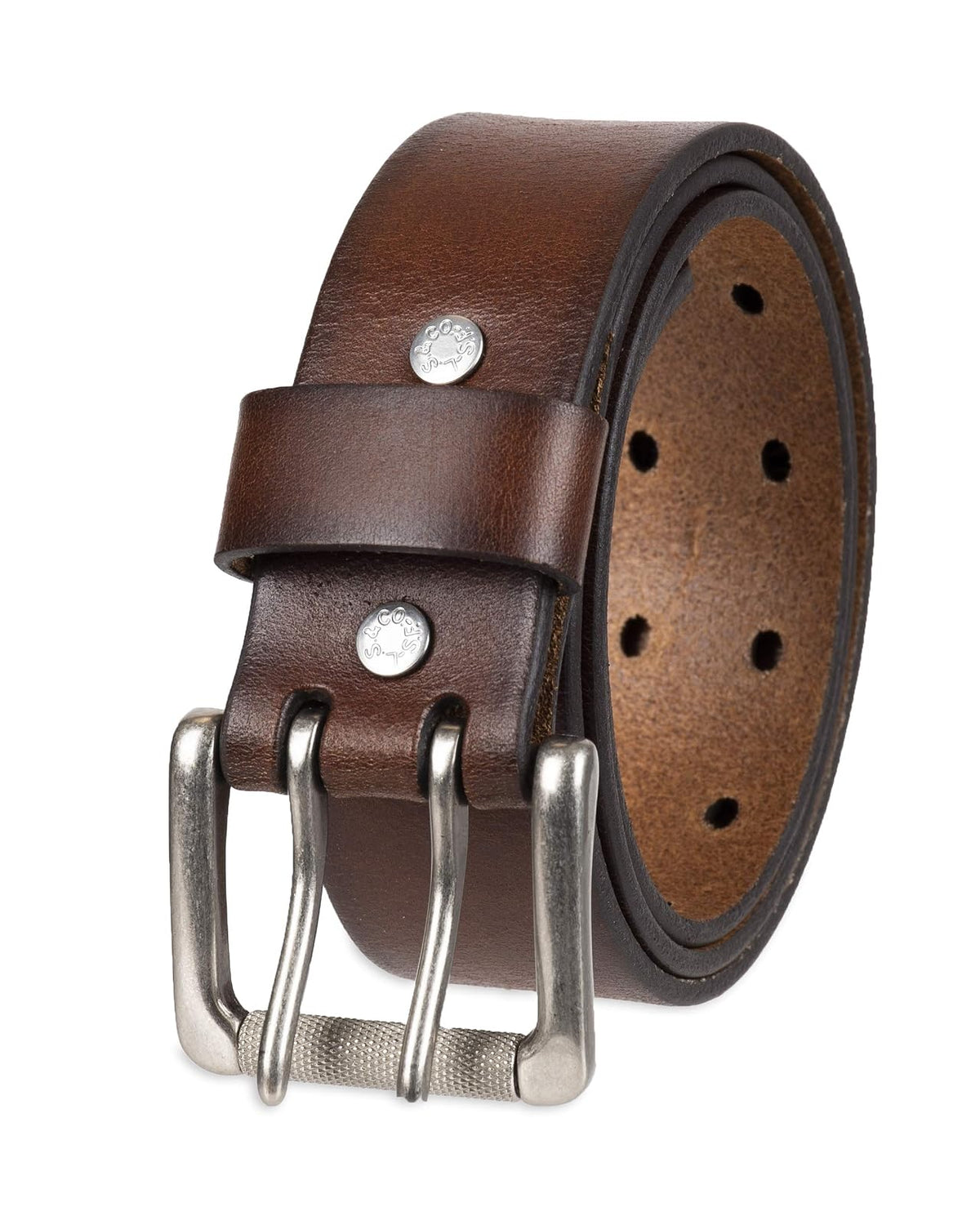 Levi's Men's 1 1/2 in.Bridle Double Prong Buckle Belt,Brown,32