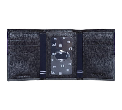 Nautica - portafolios clásica de piel triple RFID para hombre (disponible en grano liso o guijarro)