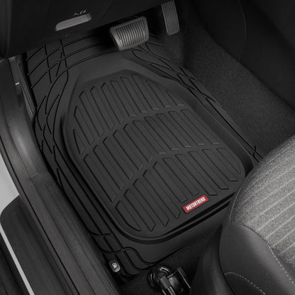 Motor Trend FlexTough Alfombrillas Originales de Goma para Vehículos de 3 filas, Color Negro