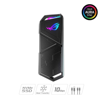 ASUS ROG Strix Arion External M.2 NVMe PCIe SSD Enclosure Featuring up to 10 Gbps Transfer speeds with USB 3.2 Gen 2 Type-C and USB Type-A Cables (ESD-S1C)