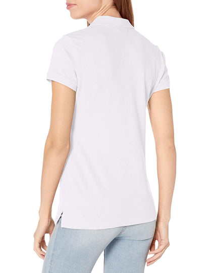 Nautica Polo de Manga Corta de 5 Botones Transpirable 100% algodón Camisa de Polo para Mujer