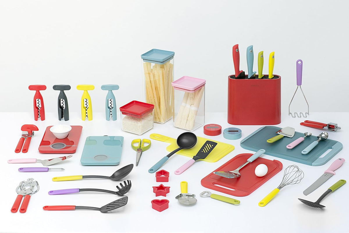 Brabantia 106224 Nylon 1pieza(s) - Espátula de cocina (Negro, Rojo, Nylon, Con agujero en la empuñadura para colgar, 220 °C, 72 mm, 3 cm)