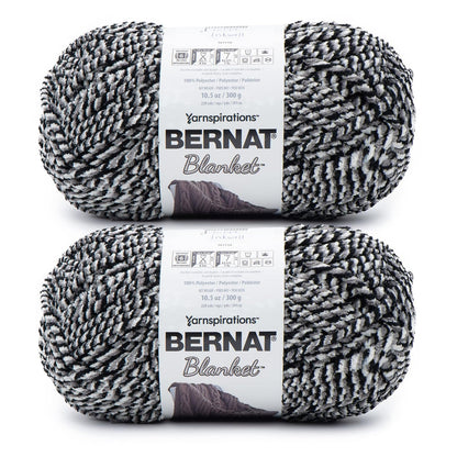 Bernat Blanket Estambre Chenille Súper Voluminoso, Paquete de 2 - Paquete de 2 - Inkwell
