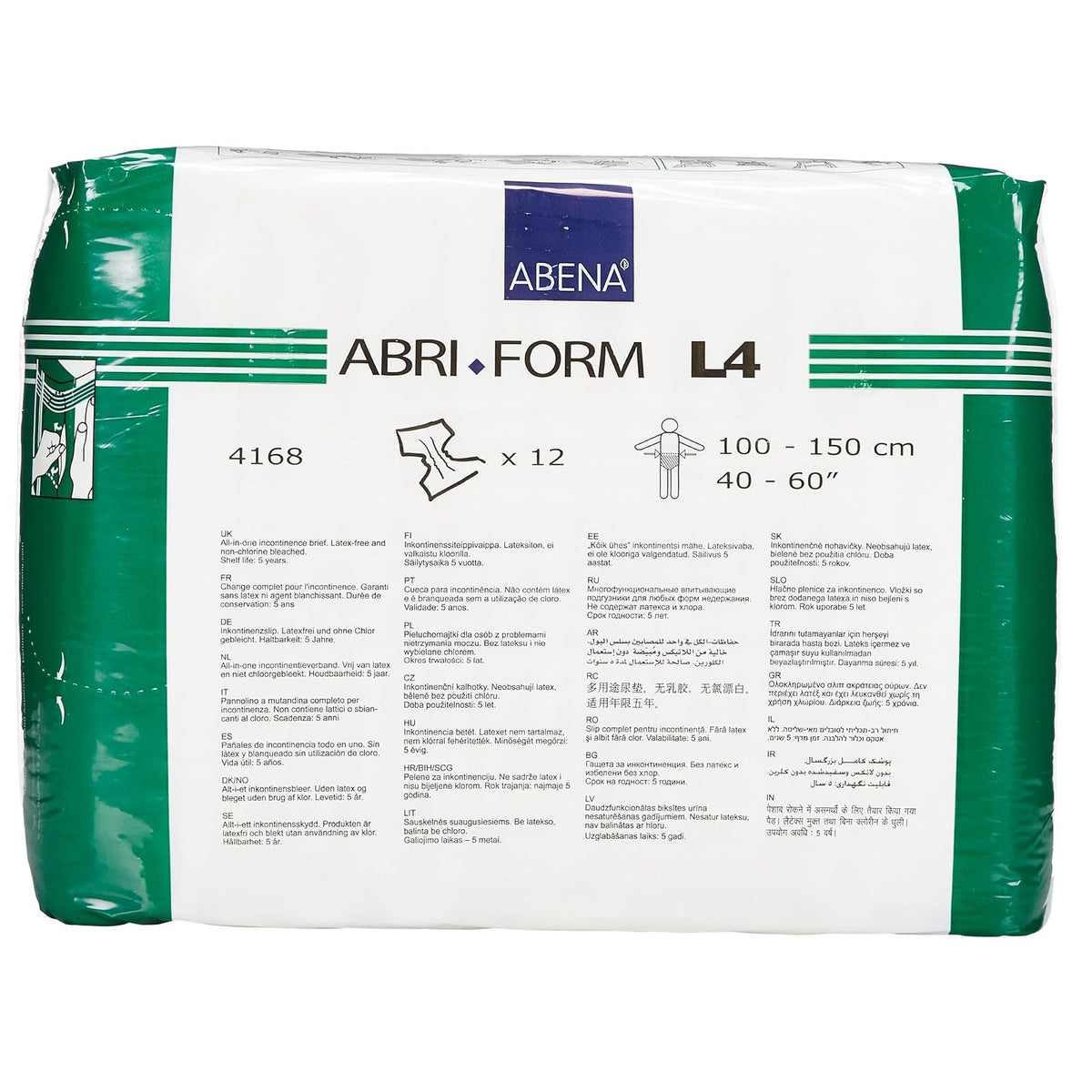 Abena Abri-Form Comfort Brief Diapers L4, Large, 12 Count