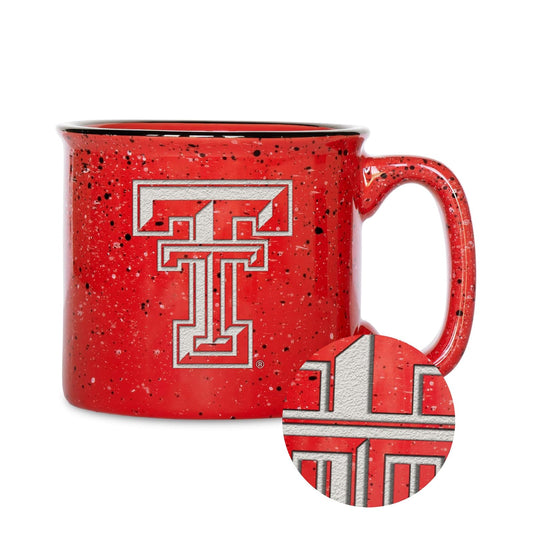 Rico Industries NCAA Texas Tech Red Raiders Speckle Taza de fogata grabada con láser de 12 onzas