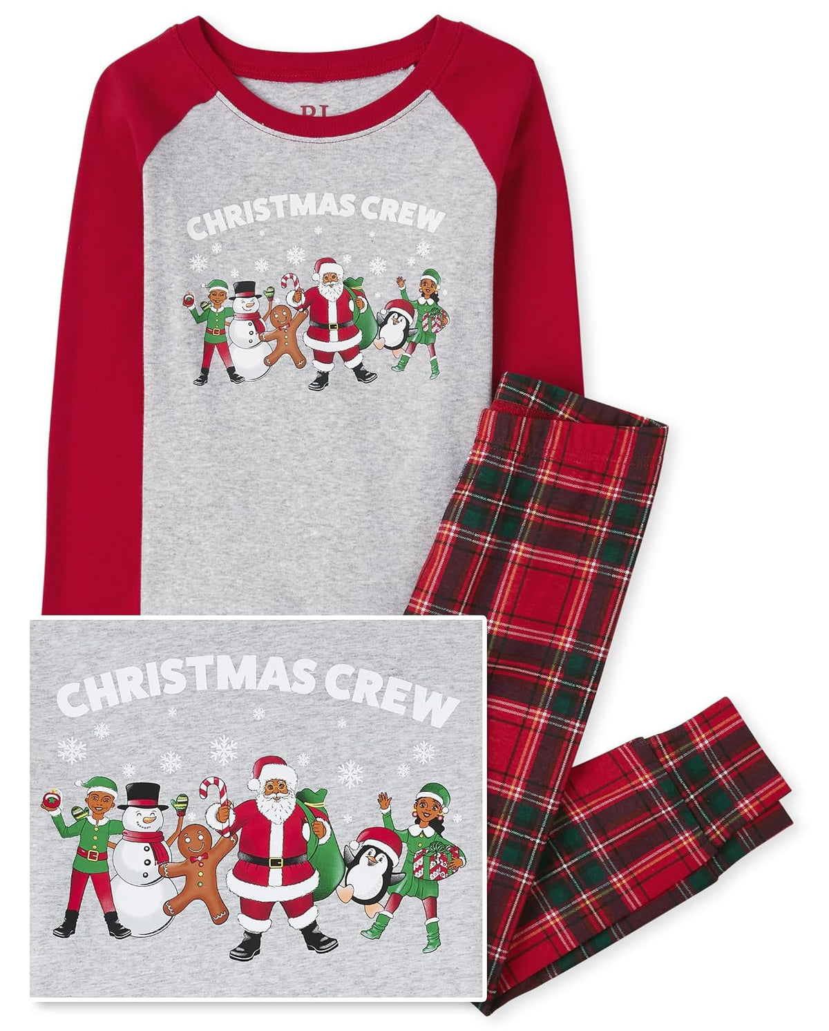 The Children's Place Conjuntos de Pijamas navideños a Juego para la Familia, Ajuste cómodo, 100% algodón, para Adultos, niños Grandes, bebés Juego de pijamabebés Unisex