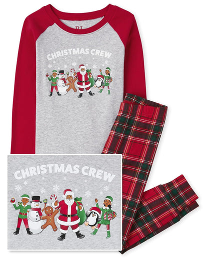 The Children's Place Conjuntos de Pijamas navideños a Juego para la Familia, Ajuste cómodo, 100% algodón, para Adultos, niños Grandes, bebés Juego de pijamabebés Unisex