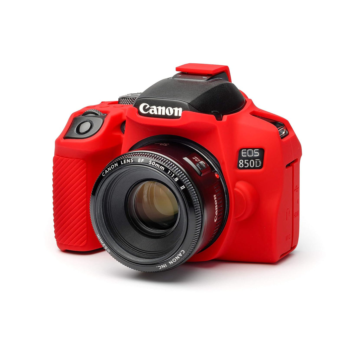 EasyCover Funda Protectora ECC850DR para Cámara Fotográfica Canon 850D / T8i Rojo
