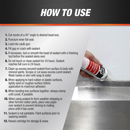 DAP INC 08660 DAP Commercial Kitchen 100% Silicone Sealant, 9.8-Ounce, Stainless Steel