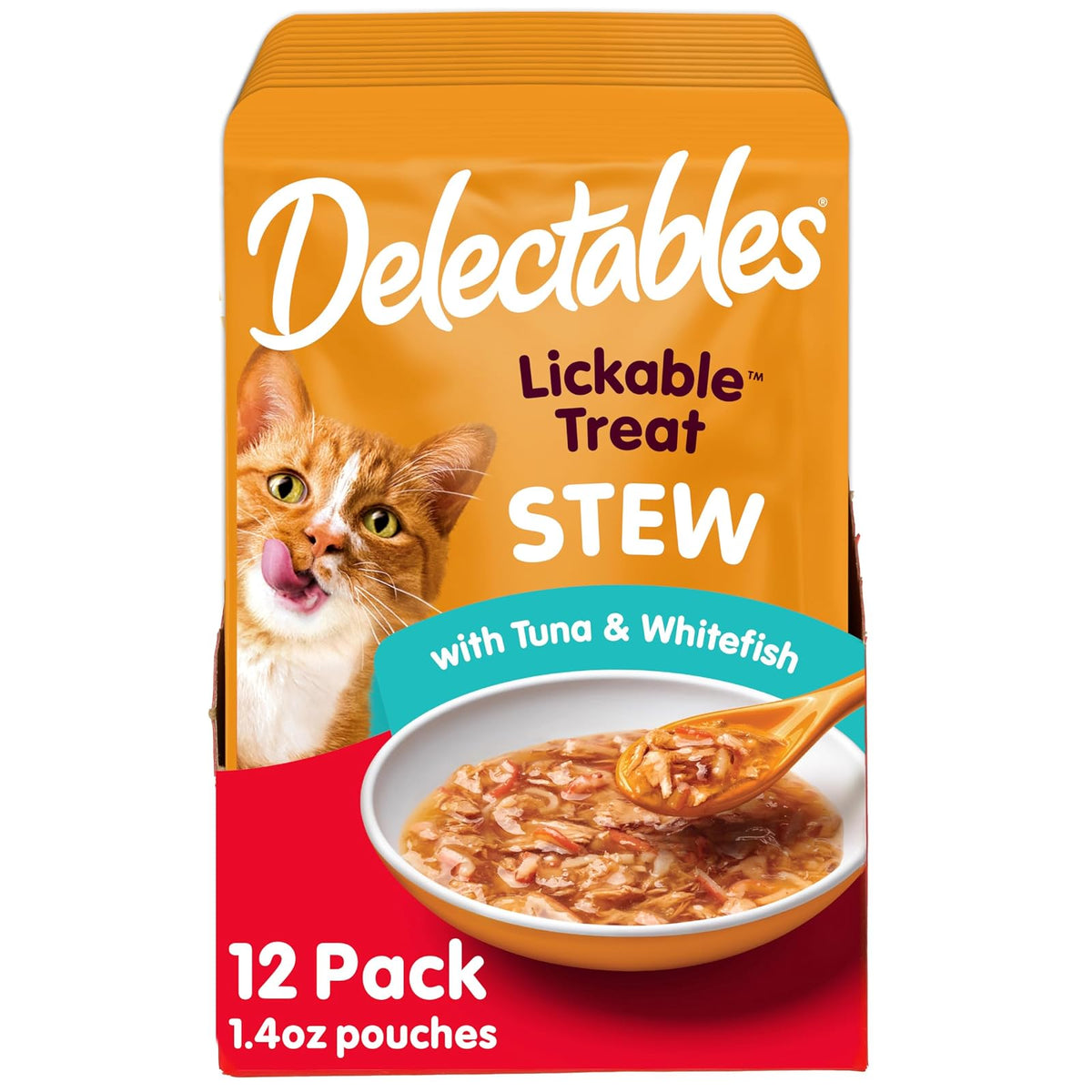 Delectables Stew Lickable Treat - Tuna & Whitefish - Pack of 12