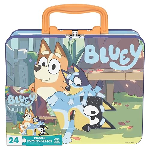 Cardinal Bluey, Rompecabezas de 24 Piezas en Estuche de almacenaje con Forma de Fiambrera, Juguetes para niños y niñas de Bluey, Rompecabezas para niños a Partir de 4 años