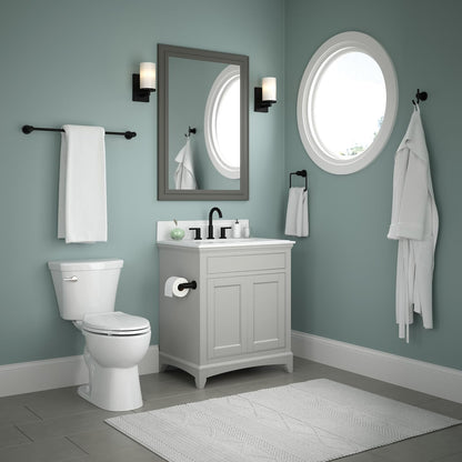 Delta Nicoli (1 Unidad), Soporte para Toallas de Mano, Color Negro Mate, para baño, Pared, Soporte Cuadrado para Toallas, Colgador de Toallas de baño, Accesorios de baño, NIC46-MB