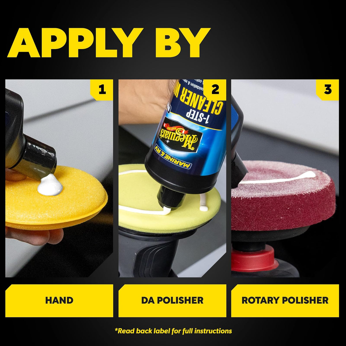 Meguiar's Cera Limpiadora en un Paso para Botes M5001, 3.79L, Azul