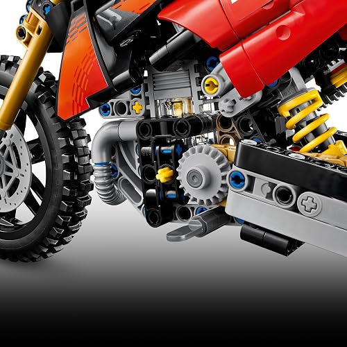 LEGO Technic Moto Ducati Desmo450 MX Factory – Juguete de Construcción para Mayores de 10 Años – Vehículo con Dirección y Suspensión – Idea de Regalo para Niños y Niñas – 42238