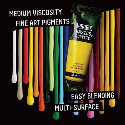Liquitex Basics Acrylic Pintura Acrílica, Verde (Hooker’s Green Hue Permanent 224), Tubo de 4 oz