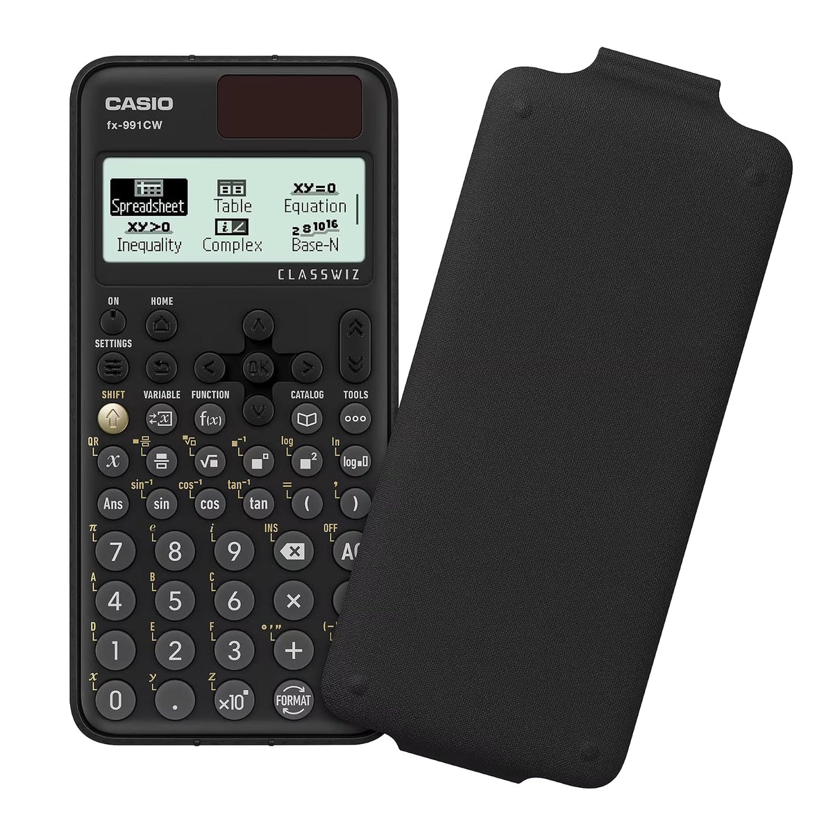 Casio Calculadora Científica fx-991CW ClassWiz, Color Negro, +540 Funciones, Solar y Batería, Nivel Preparatoria y Universidad