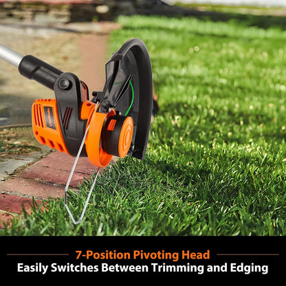 LawnMaster 20VMWGT 24V MAX 33 cm Cortacésped y cortacésped 25.4 cm Combo con 2 baterías de 4.0Ah y Cargador