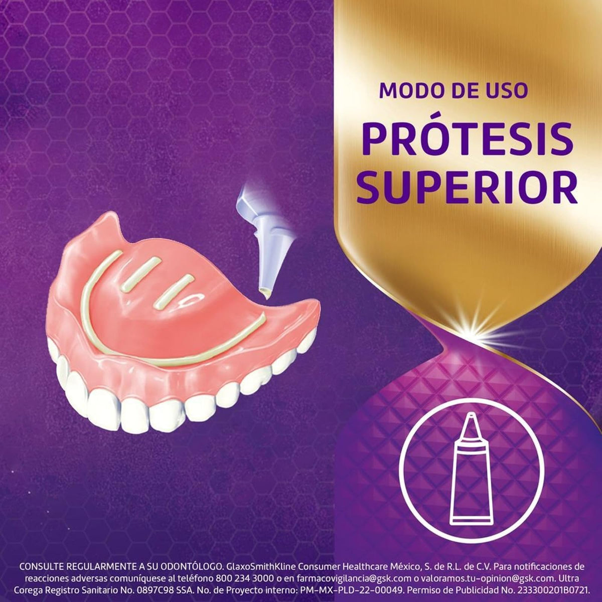 Corega Ultra Max Fijación y Sellado Crema Adhesiva para Prótesis Dentales, Sin Sabor, 70g