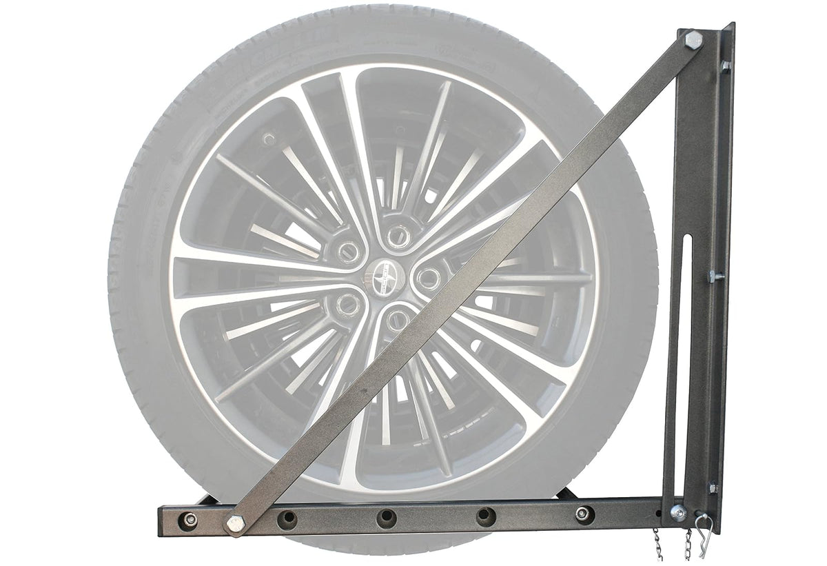 MaxxHaul 70489 - 300 lb. Capacity Foldable and Adjustable Wall Mount Tire Rack