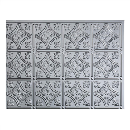 FASÄDE - Panel decorativo de vinilo con diseño tradicional, color plateado (un panel de 45,7 x 61 cm)