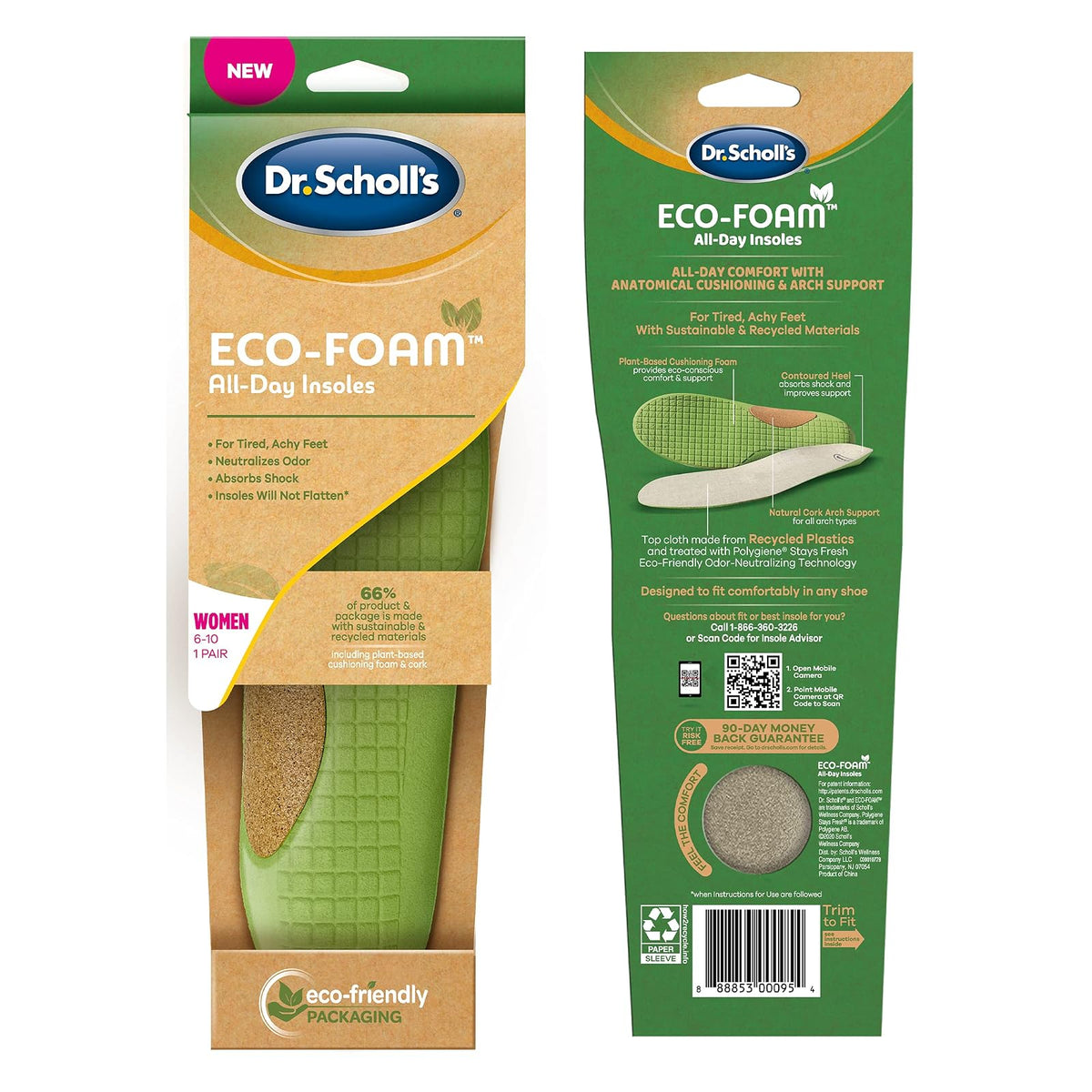 Dr. Scholl's Eco-Foam™ Plantillas para hombre