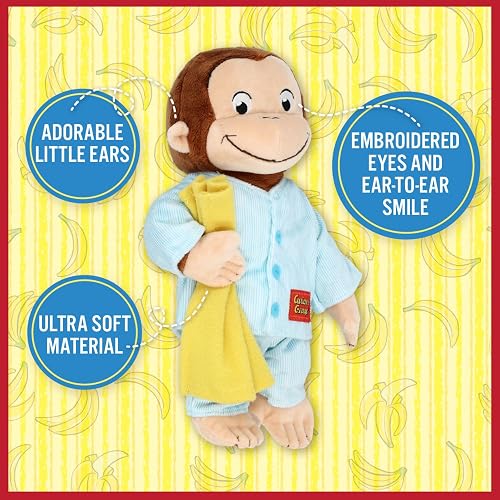 Kids Preferred - Peluche de Mono de Jorge el Curioso para niños, Animal de Peluche de Juguete Suave y Bonito para abrazar, Regalo para bebés, niños y niñas, Peluche de 30 cm