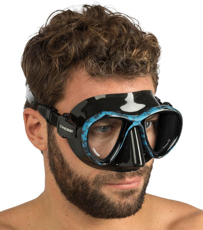 Máscara de bajo volumen para fotógrafo de buceo sin adultos, con falda de silicona, Metis por Cressi: calidad desde 1946