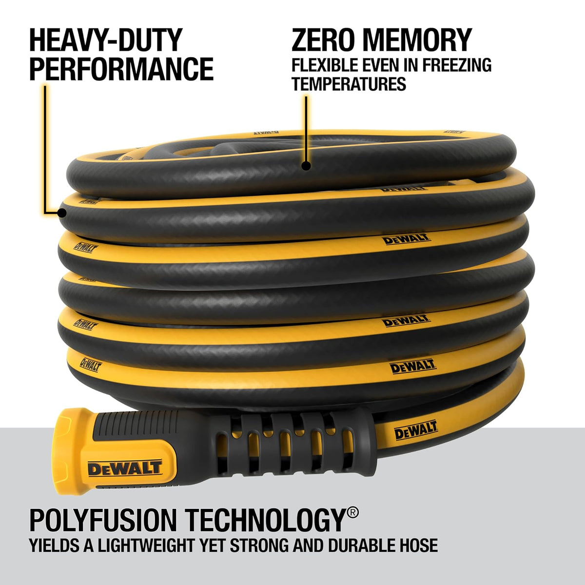 DEWALT Manguera de jardín de grado profesional resistente, 100 pies x 5/8 pulgadas